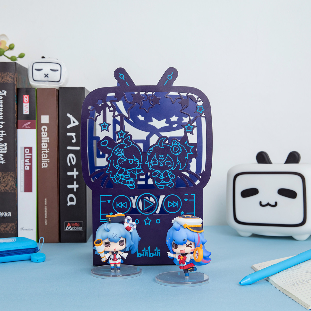 动漫周边bilibili哔哩哔哩2233小电电视星夜城市书立动漫挂件