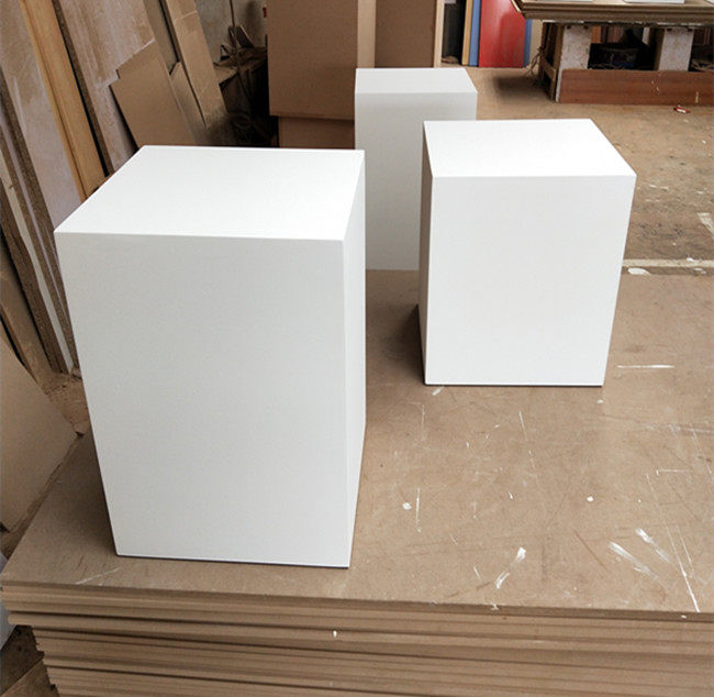 白色展台展会临时用磨砂展示台涂料摄影道具橱窗模型模具底座站台