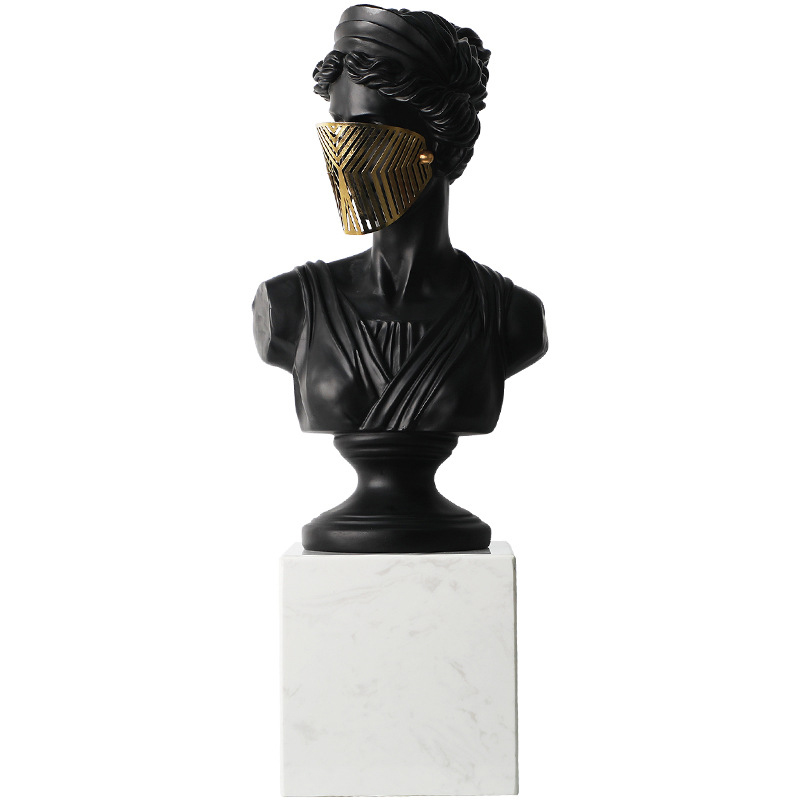 现代轻奢雕塑摆件玄关大型电视柜装饰艺术品网红装饰摆件