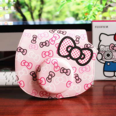 富士HELLO KITTY 40周年纪念版拍立得相机透明水晶保护壳 皮包