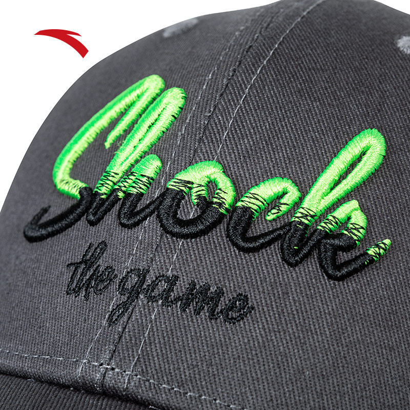 安踏字母刺绣鸭舌帽男女秋季新款潮流街舞休闲运动运动帽