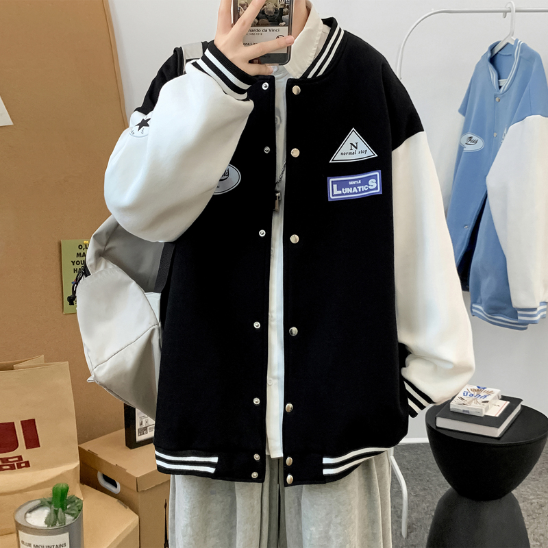 春秋季新款男士棒球服外套宽松休闲衣服情侣潮流潮牌港风男装夹克
