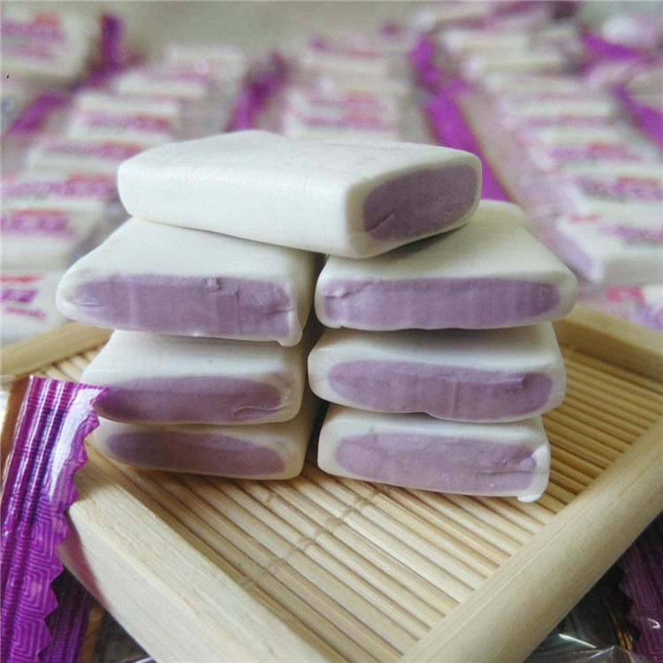 香芋新美卷心奶味320g夹心芋头糖芋奶糖喜糖传统糖果