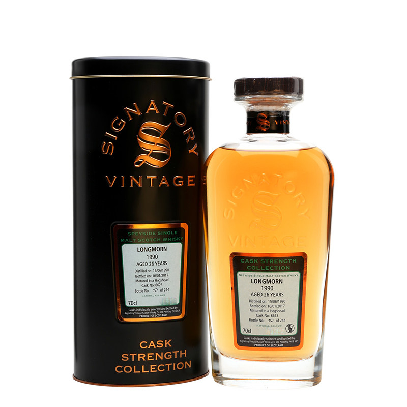 圣弗利longmorn朗摩1990 26年单桶单一麦芽苏格兰威士忌 700ml