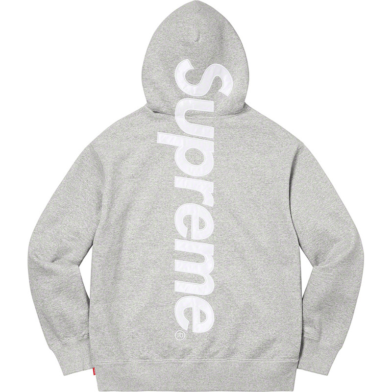 supreme fw22 satin appliqué hooded sweatshirt大logo卫衣帽衫
