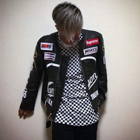 supreme打底衫男女情侣夏季短袖t恤纯棉sup潮正品 黑白格子棋盘格