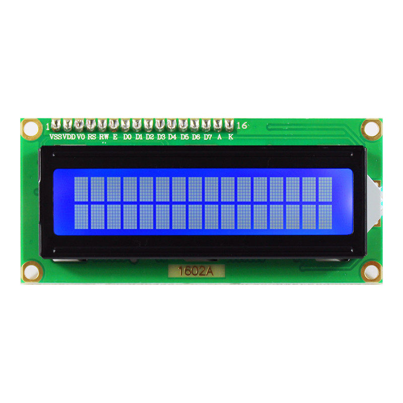 hj1602a 1602lcd液晶屏 16x2字符cob显示模块 蓝屏带背光