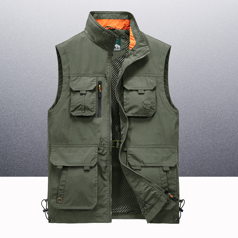 工装战术马甲男多口袋户外钓鱼登山背心速干背心