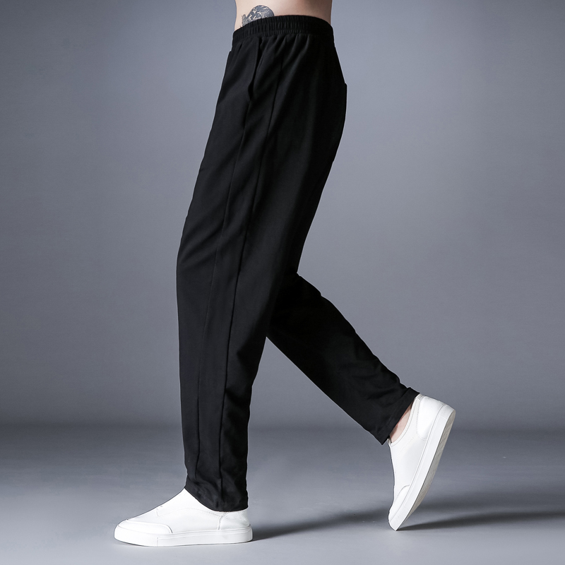 运动裤男宽松春秋款直筒哈伦裤男士休闲裤裤子卫裤春夏薄款