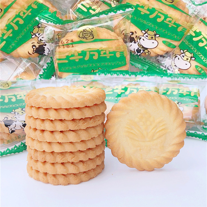 上海特产三牛万年青饼干1500g葱香味酥脆零食办公室休闲食品早餐