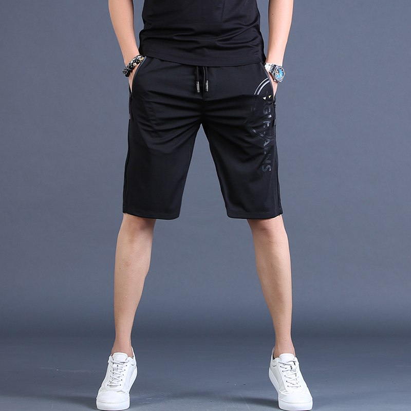 夏季冰丝空调裤男士短裤五分裤夏季韩版宽松直筒中裤潮牌薄款马裤