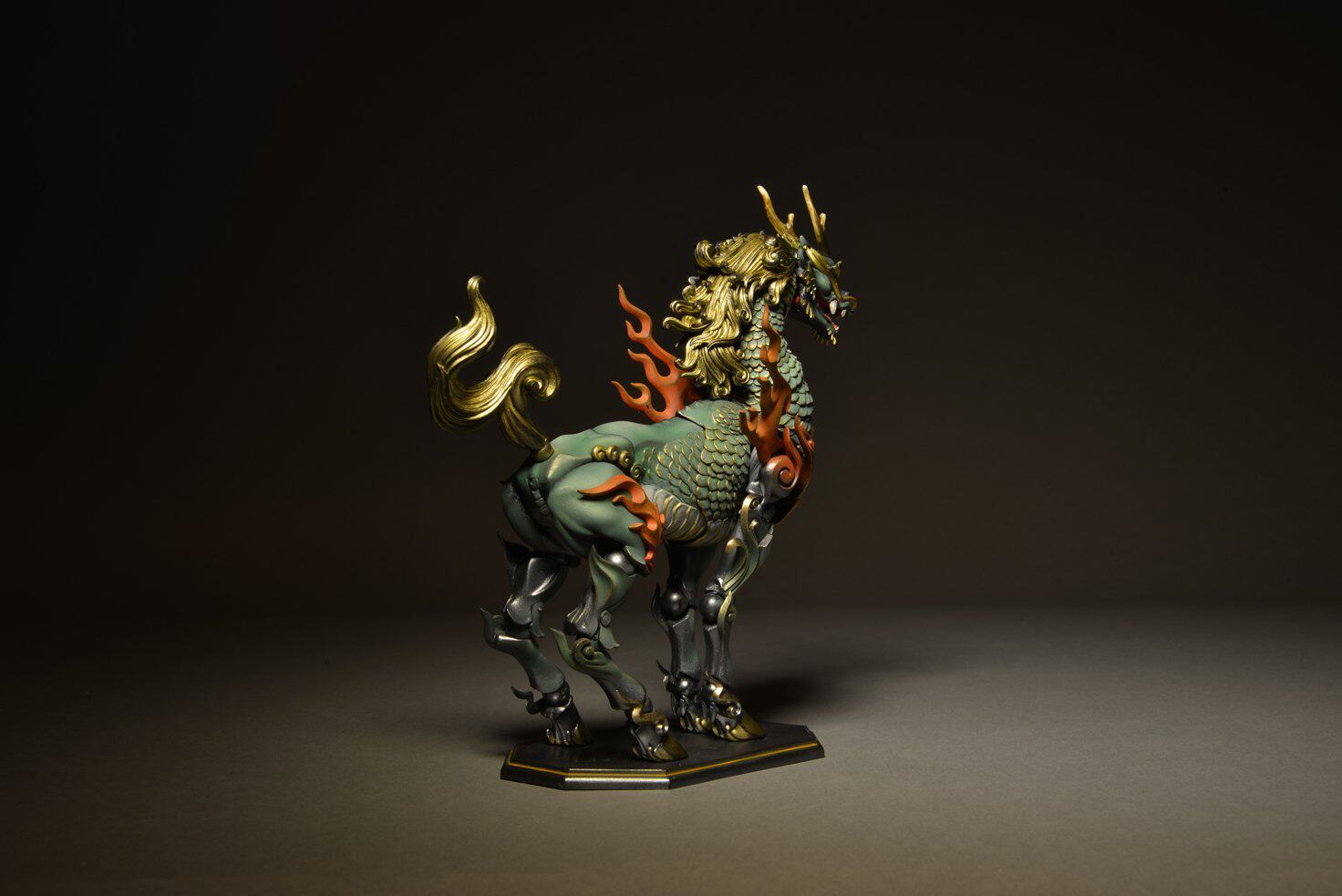 海洋洋堂自在置物麒麟着彩版kt002可动手办日版手办