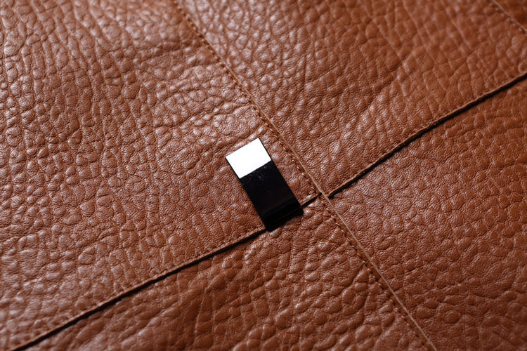 2020海宁秋季新款绵羊皮泡皮真皮风衣女中长款皮衣直筒真皮衣外套