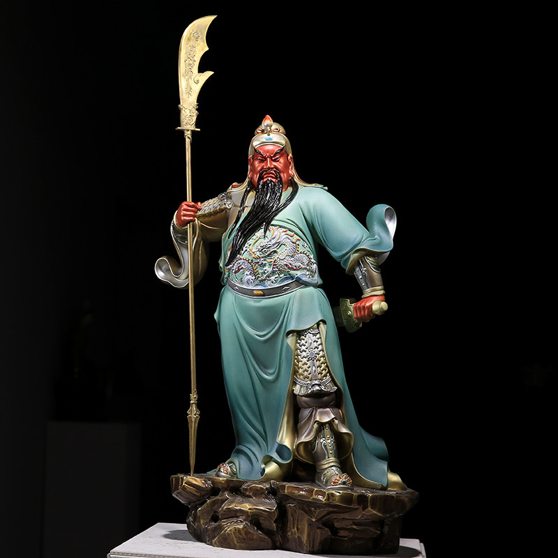 关公神像台湾纯铜供奉武财神财神爷佛像二爷开业摆件