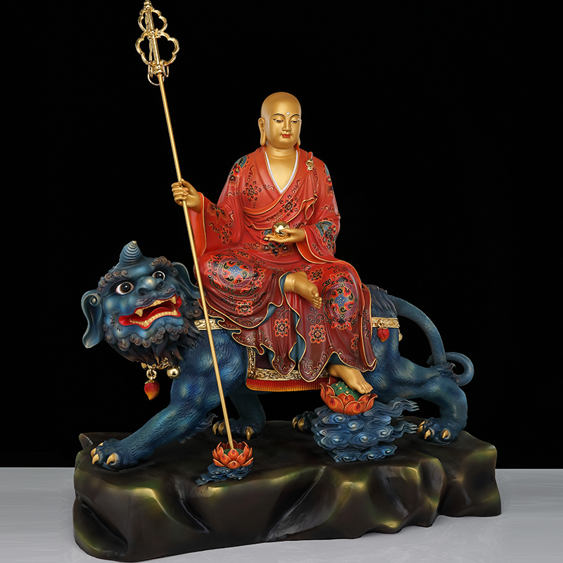 地藏菩萨台湾供奉佛像谛听坐骑华山九华家用装饰摆件