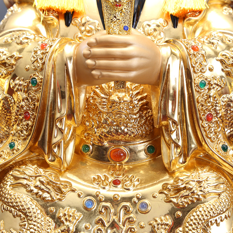 台湾全铜贴金五爷家用供奉龙五爷佛像广济龙王装饰摆件