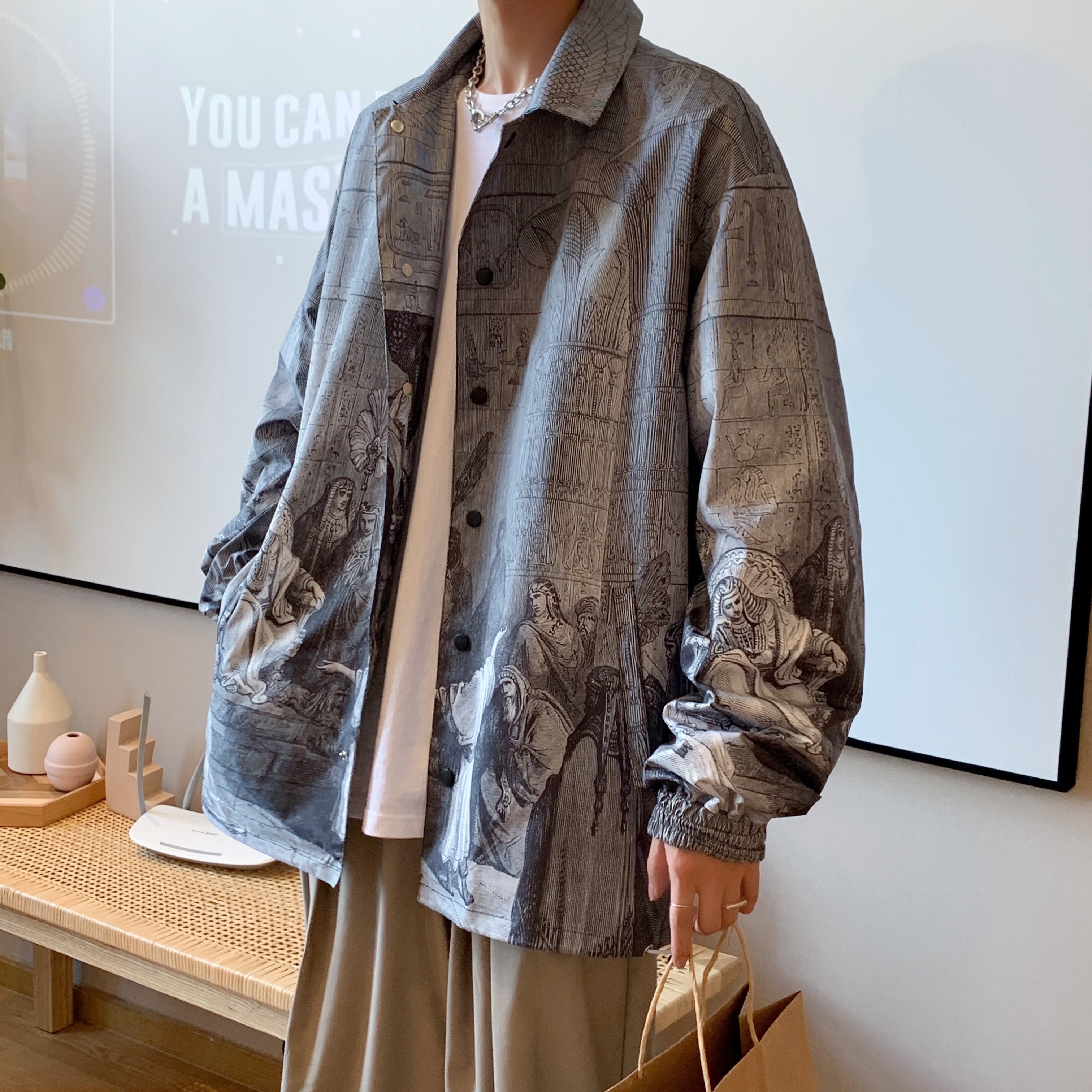 外套男春季韩版潮流潮牌百搭衣服春秋ins港风高级感2022新款夹克