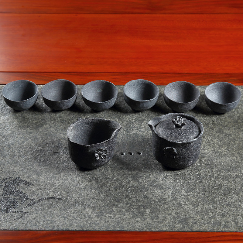 陶立方天然冰啧岩梅梅花易泡盖碗双耳烫手抓壶茶壶