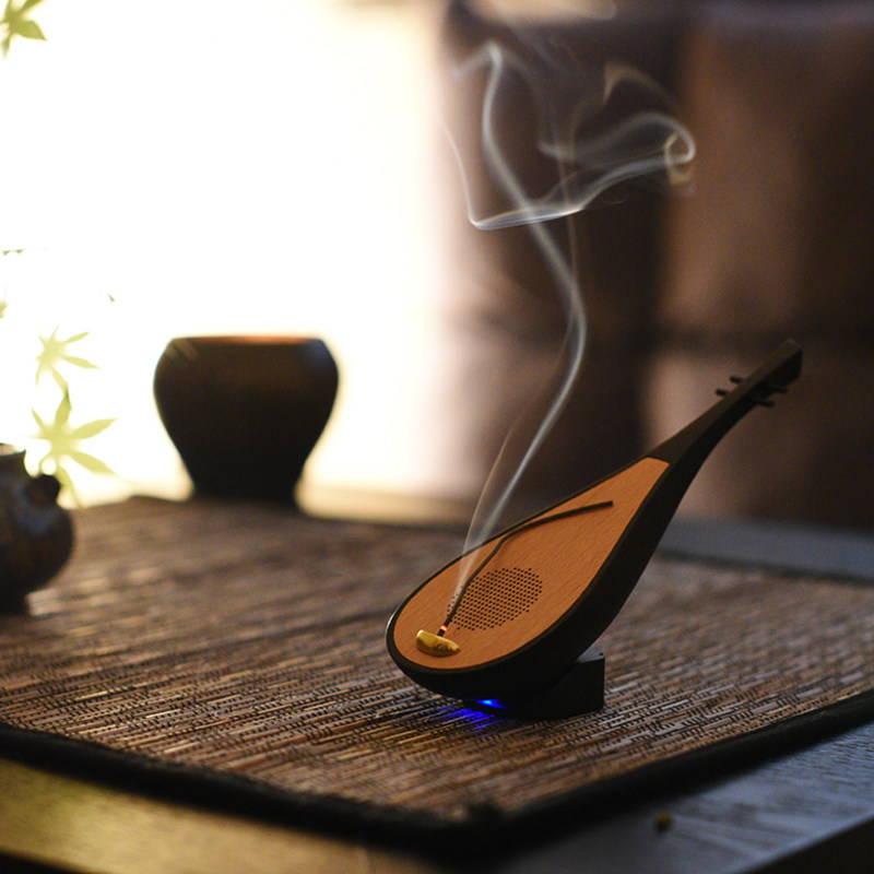 陶立方茶道音箱香插香器摆件禅意琵琶蓝牙音响茶道