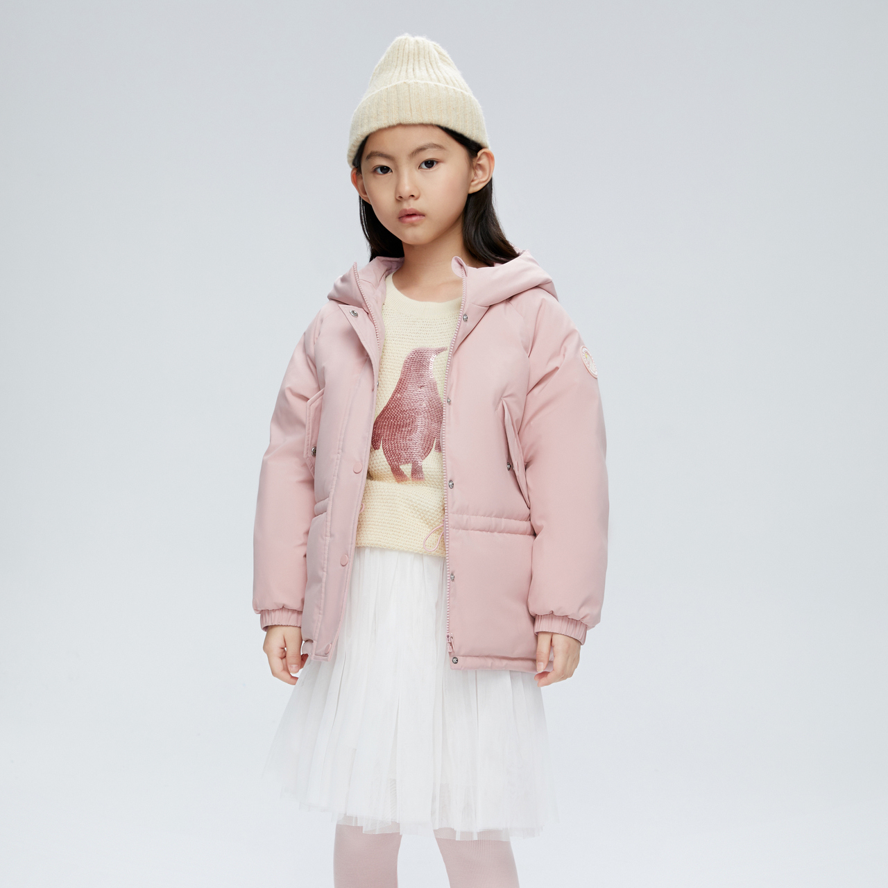 新款波司登2020年中大童装儿童女童短款保暖羽绒服羽绒服