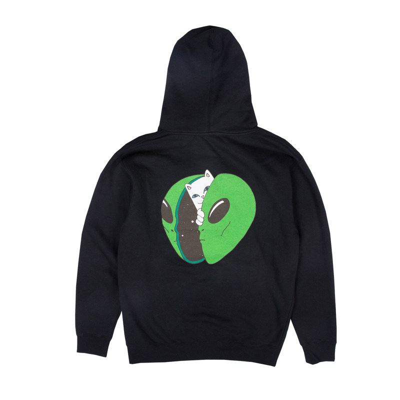 官方授权 ripndip 贱猫外星人脑洞 加绒卫衣帽衫 情侣 潮