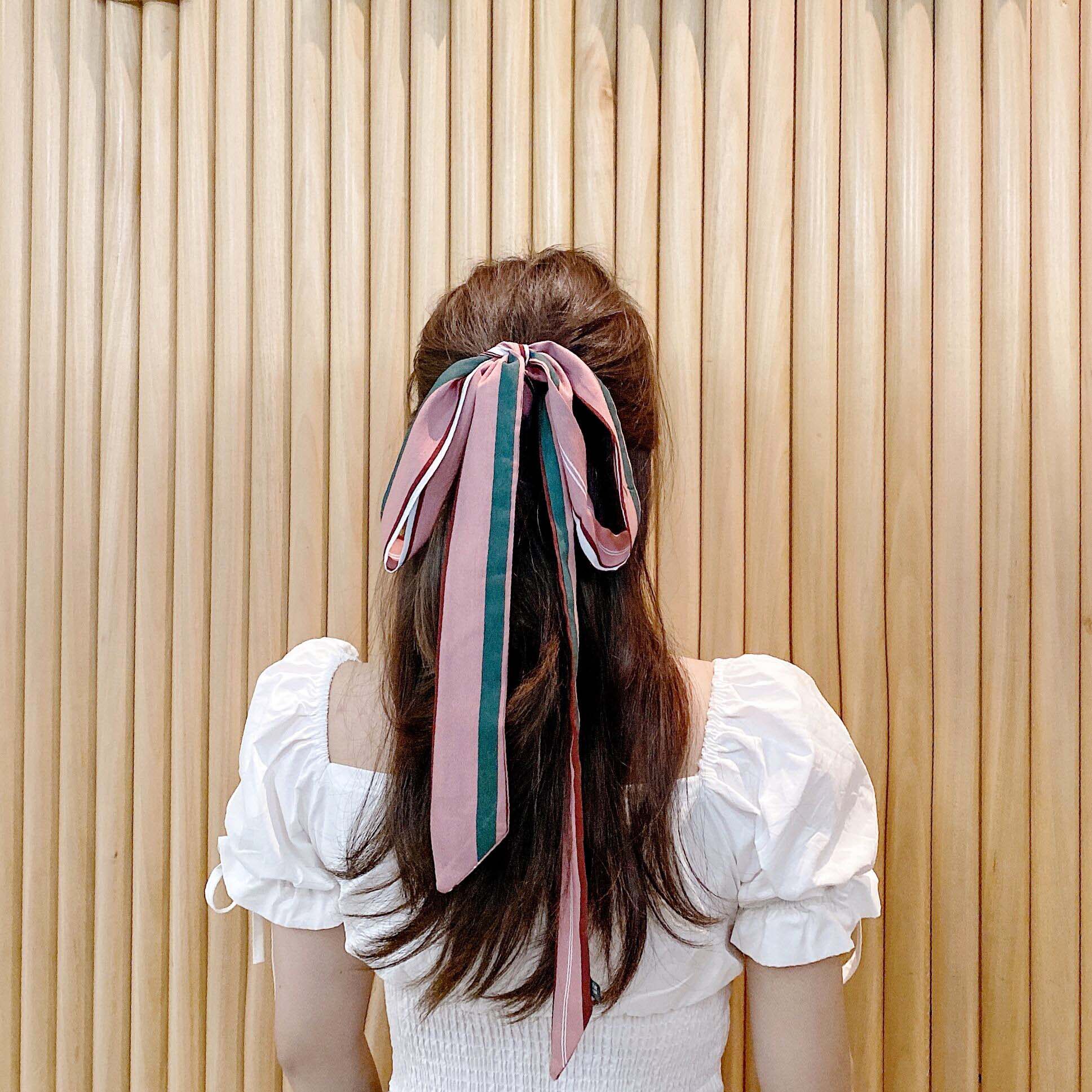 发带仙女森系超仙丝巾长款加长米发长发编发发饰