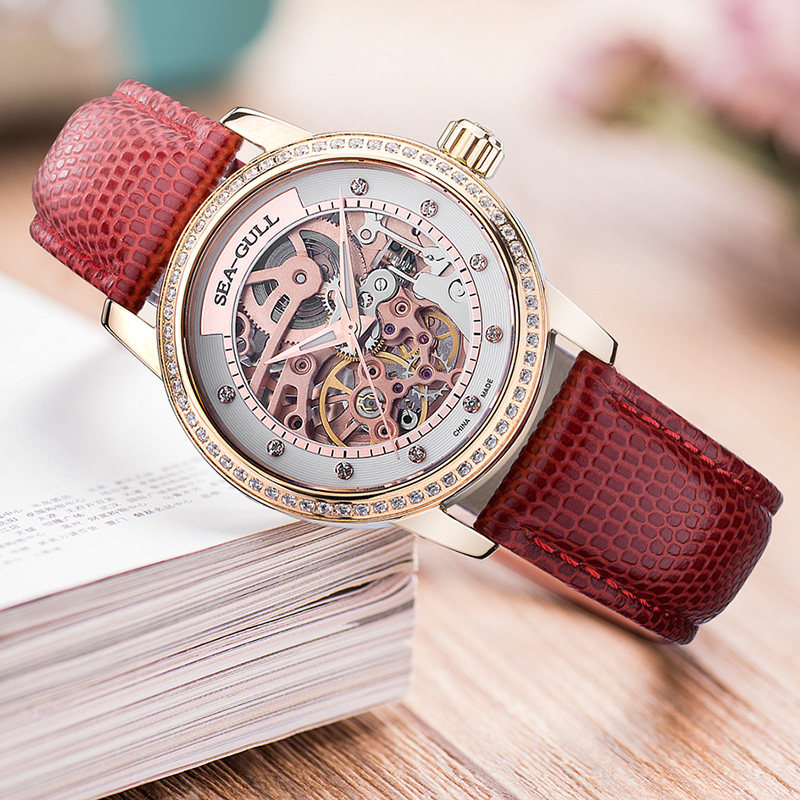 seagull海鸥手表女时尚气质名牌正品镂空自动机械女表719.403lk