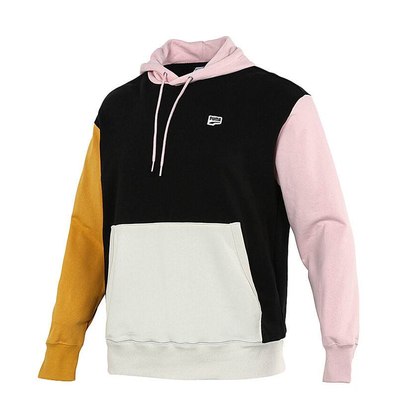 puma彪马拼接卫衣男2021秋季新款连帽套头宽松运动卫衣