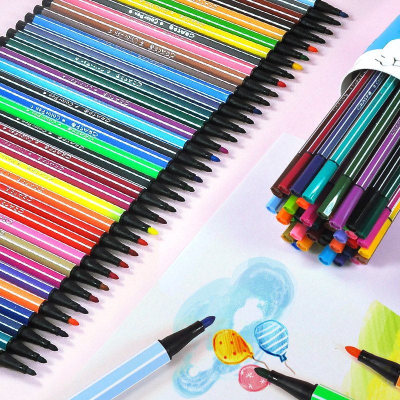 画笔彩笔水彩笔水洗12色涂鸦小学生色笔色涂绘画水彩笔