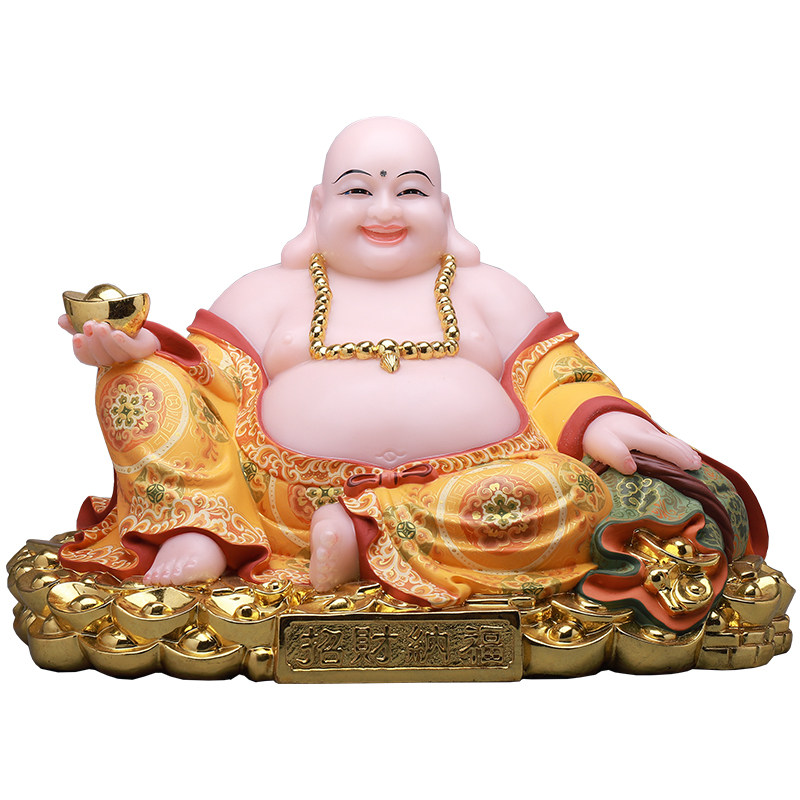 弥勒慈缘阁汉白玉元宝佛像家居供奉大肚笑佛菩萨摆件