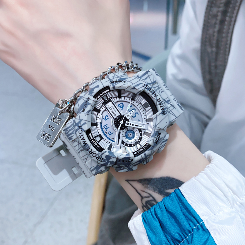 独角兽电子手表男士初高中学生儿童机械青少年潮流女运动2021新款