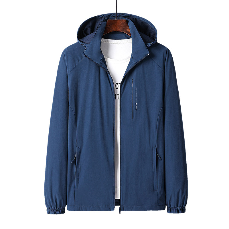 休闲外套男女春秋薄款宽松加肥大码户外运动风衣短款透气连帽夹克