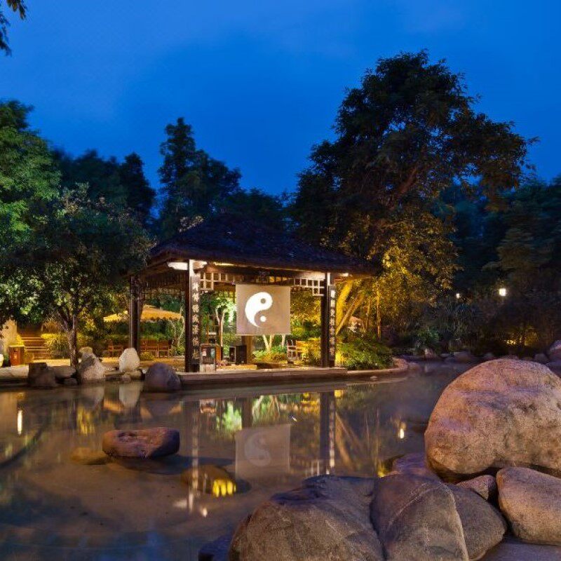 都江堰青城豪生酒店 高级房1晚 双早 温泉体验466元 起/晚