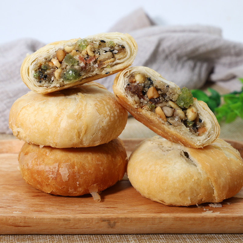 中秋礼盒苏式酥仁大白皮椒盐多口口味老式月饼月饼