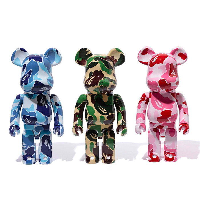 网红bearbrickbapeabccamo1000积木熊潮玩公仔玩偶潮玩盲盒