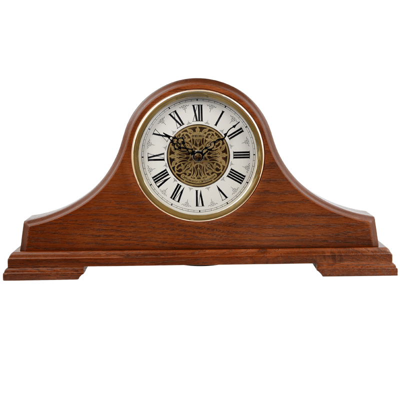 seiko日本精工新品时钟实木橡木音乐报时可调座钟