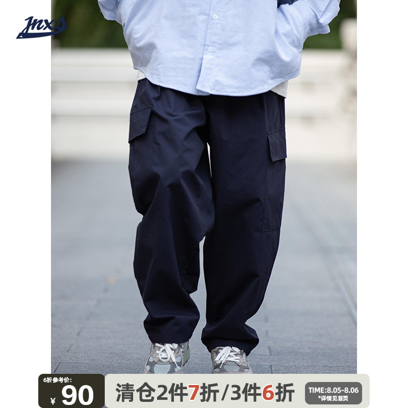 JNXS/江南先生CityBoy夏季日系复古工装裤男潮牌宽松直筒休闲裤子