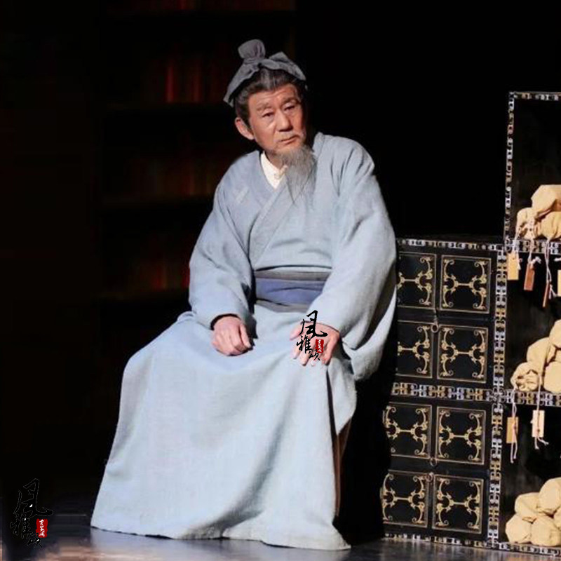 古装影视春秋战国孔子李时珍同款棉麻老百姓柜服大夫民族服装