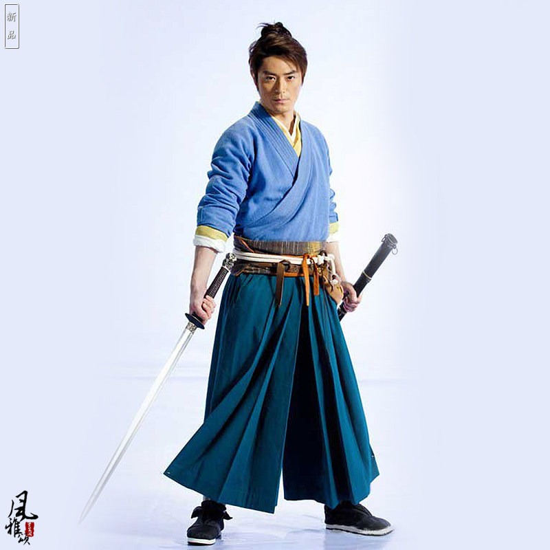 笑傲江湖令狐冲同款古装汉服棉麻侠客大侠武侠风侠士民族服装