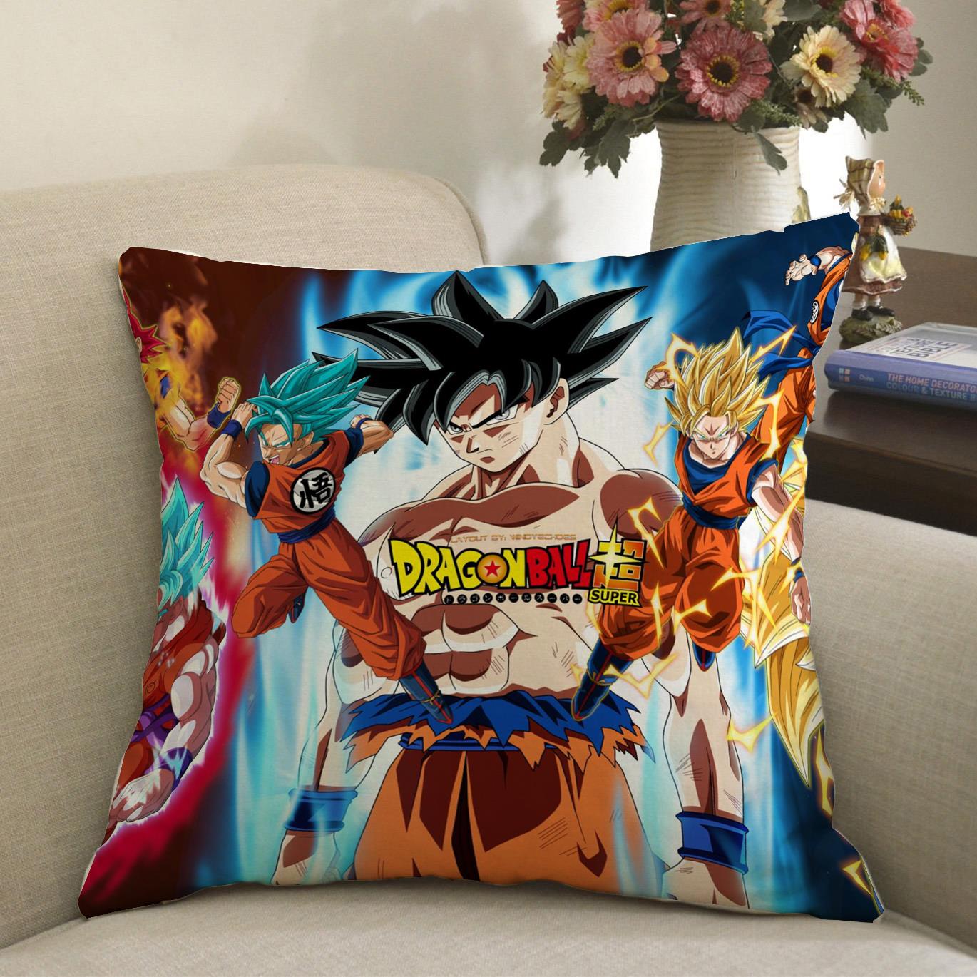 动漫创意动漫龙龙珠抱枕孙悟空七龙珠长方形枕头定制靠垫