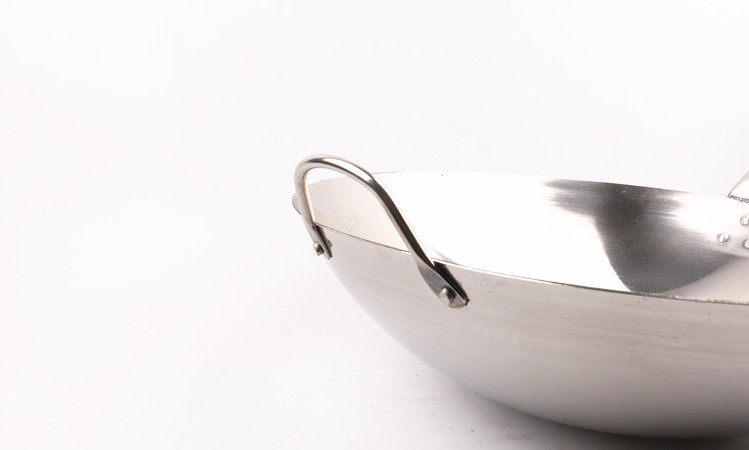 康磊40cm不锈钢单耳炒锅大锅厨师饭店用品炒锅