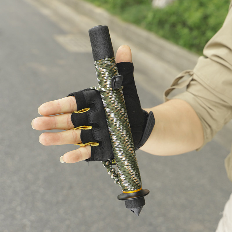 伞绳甩棍实心防身武器自卫合法伸缩挡刀棍子车载用品摔棍甩棒甩辊