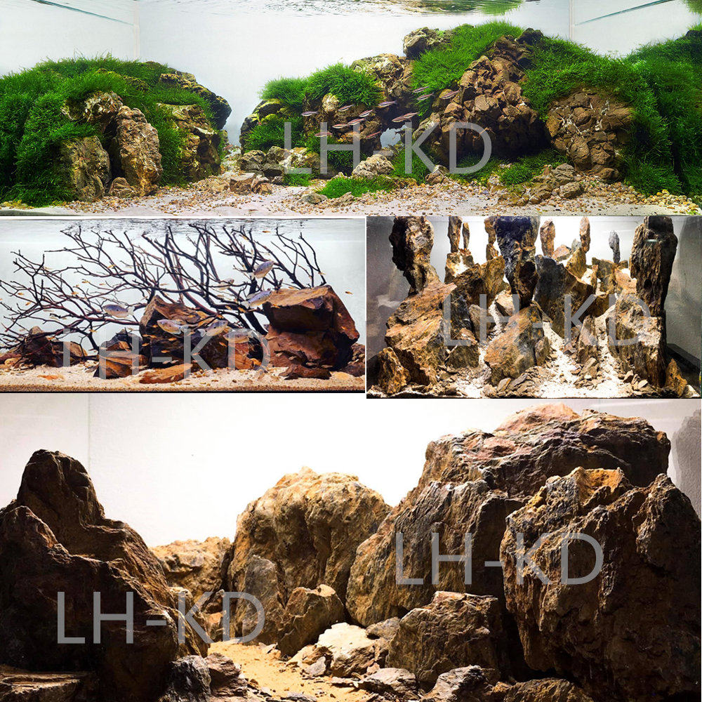 景石造景山谷石万天石三湖慈鲷松皮石青龙石假造景