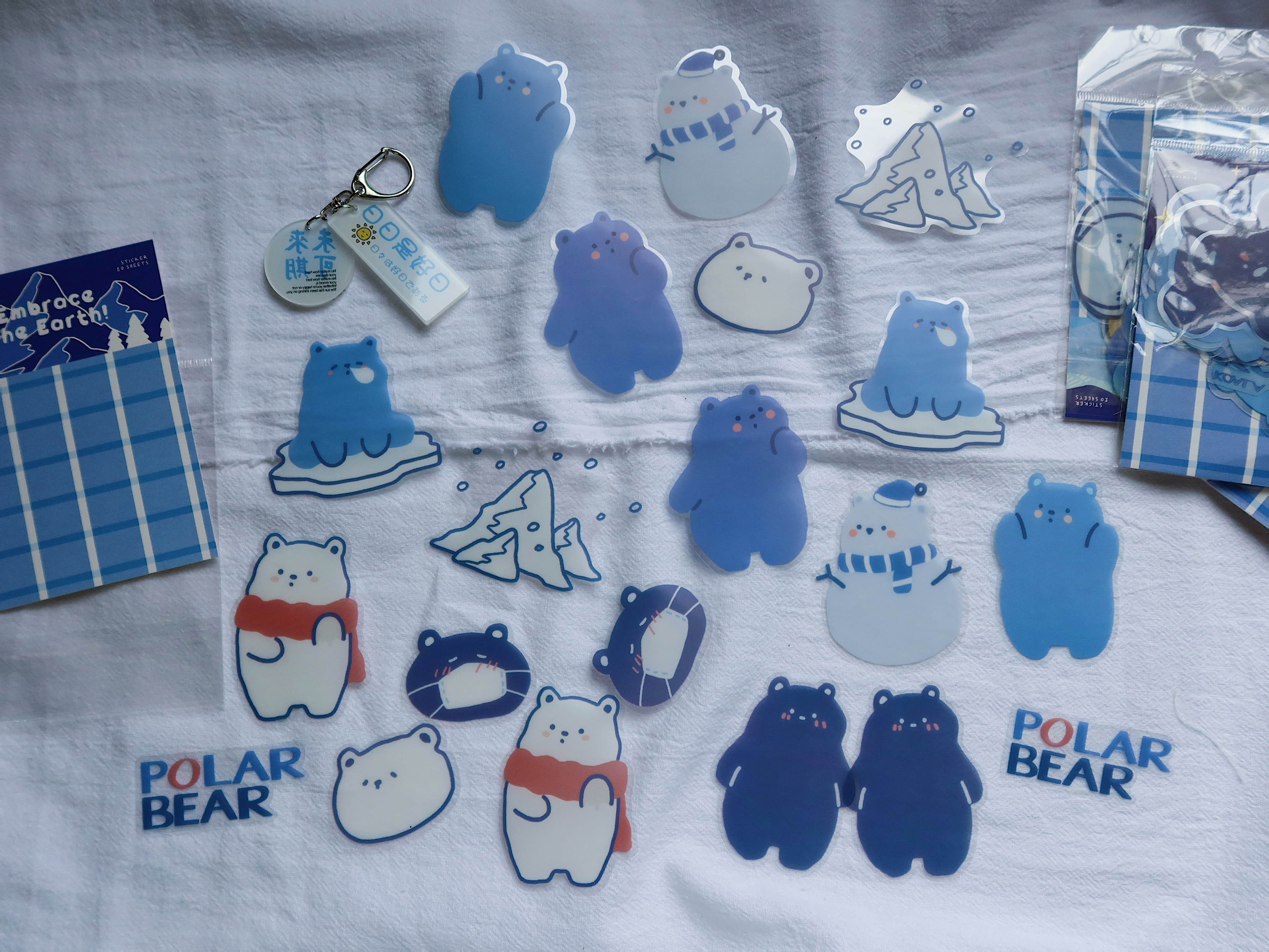 贴纸diy手账电脑卡通蓝色治愈小春ins创意贴纸