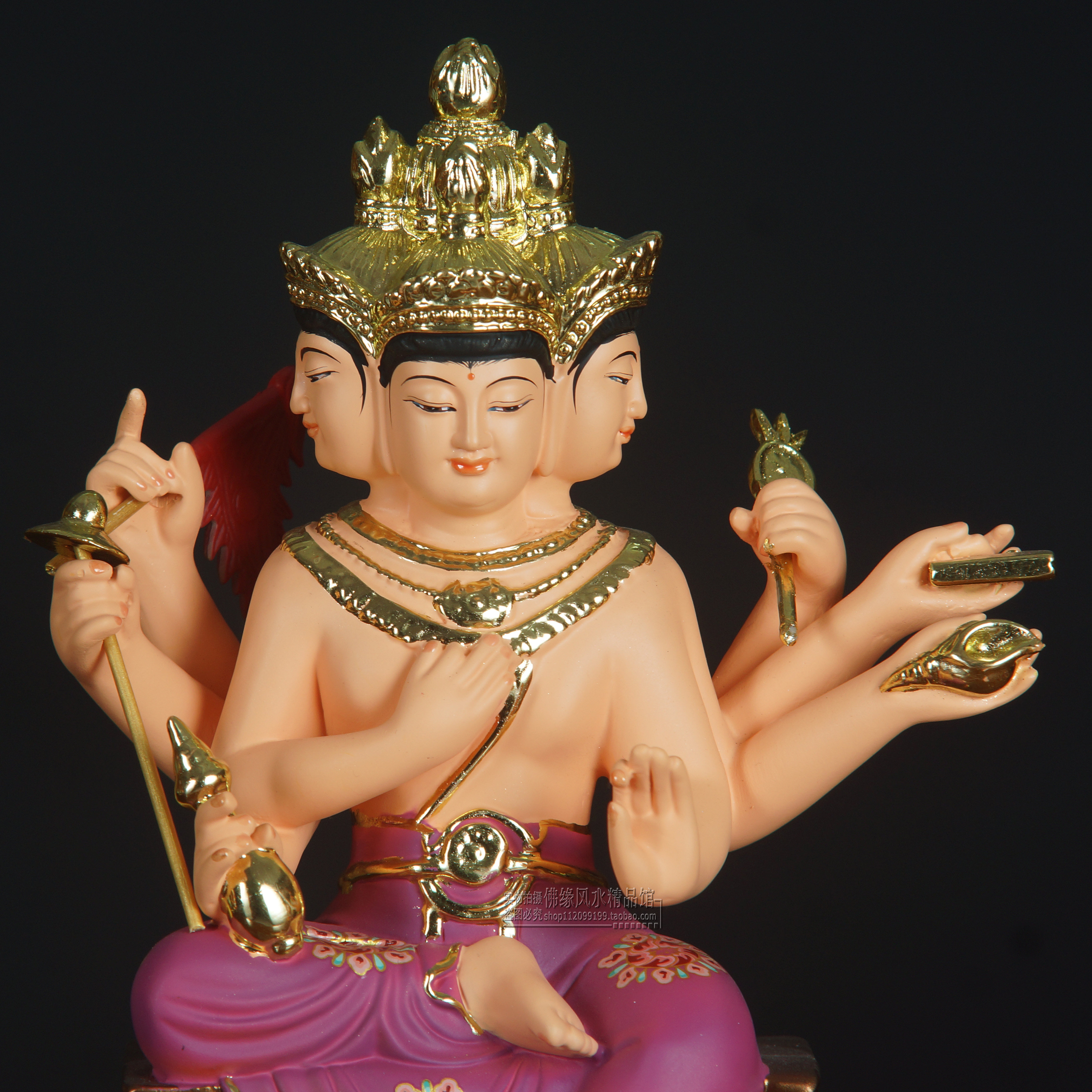 佛像19寸四面有求必应应大梵天天王泰国树脂摆件