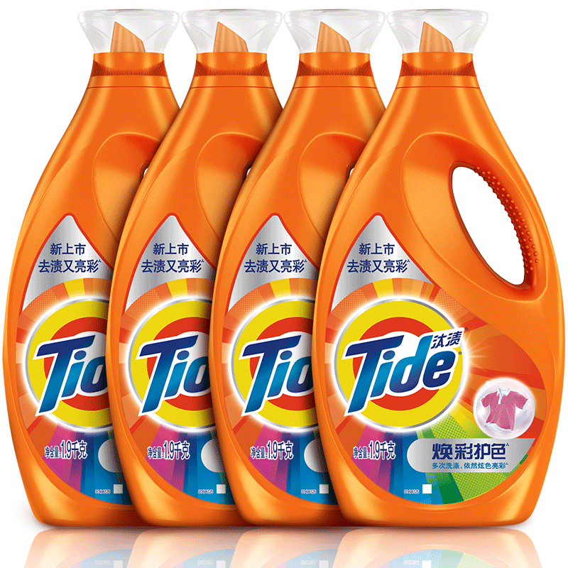 瓶装持久留香家庭装 4 1.9kg 汰渍焕彩护色手洗机洗洗衣液