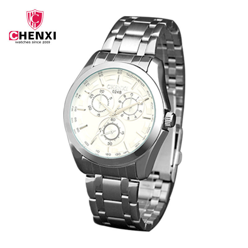手表男士商务chenxi晨曦024b钢带手表商情侣国产腕表