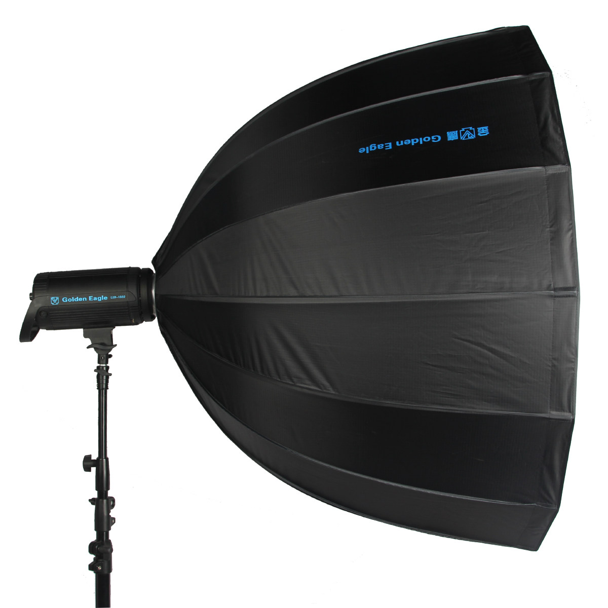 金鹰90cm深口抛物线柔光箱伞式柔光罩外拍闪光灯摄影棚便携16杆