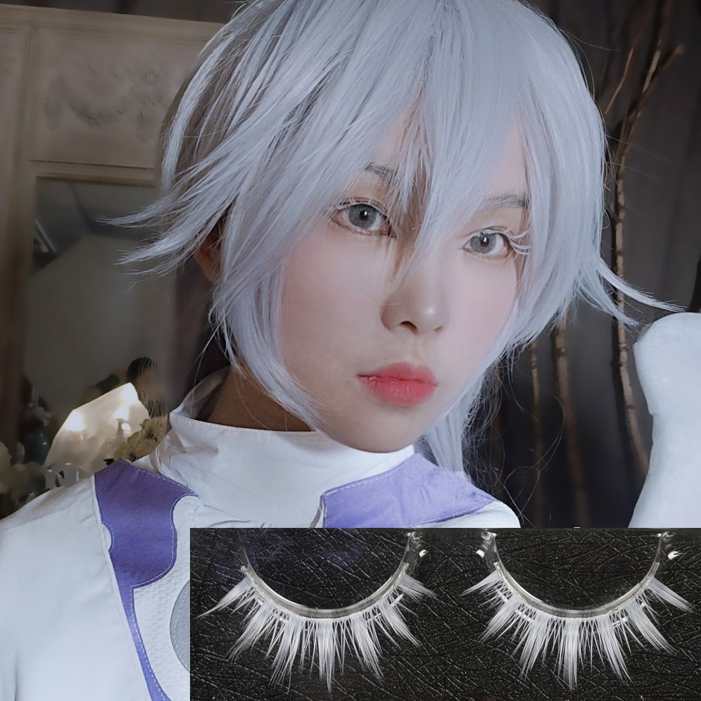 睫毛手工cosplay舞台diy宝石之国动漫白色透明假睫毛