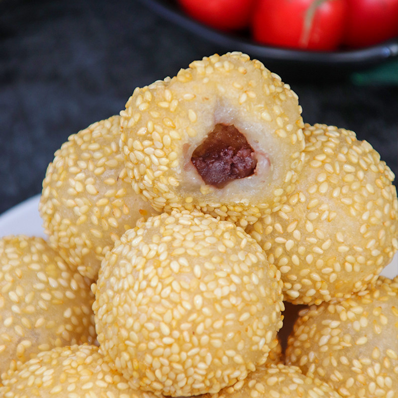 千味豆沙芝麻260g12小吃点心早点早餐酒店油炸包点